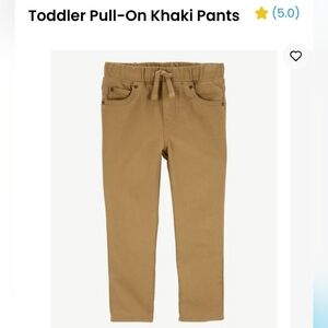 Carters NWT soft pull on khaki pants size 2T